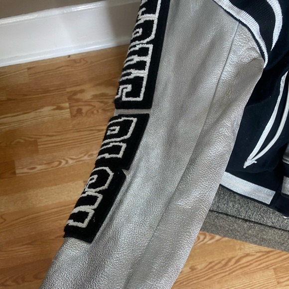 Mens True Religion Jacket Wit Hood Black & Silver Size Large - Picture 7 of 9